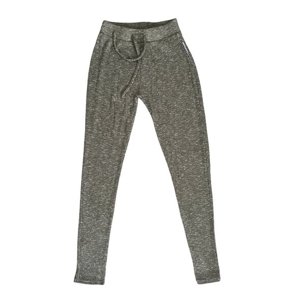 Gymshark Green Knit Leggings Drawstring XS - Picture 1 of 8